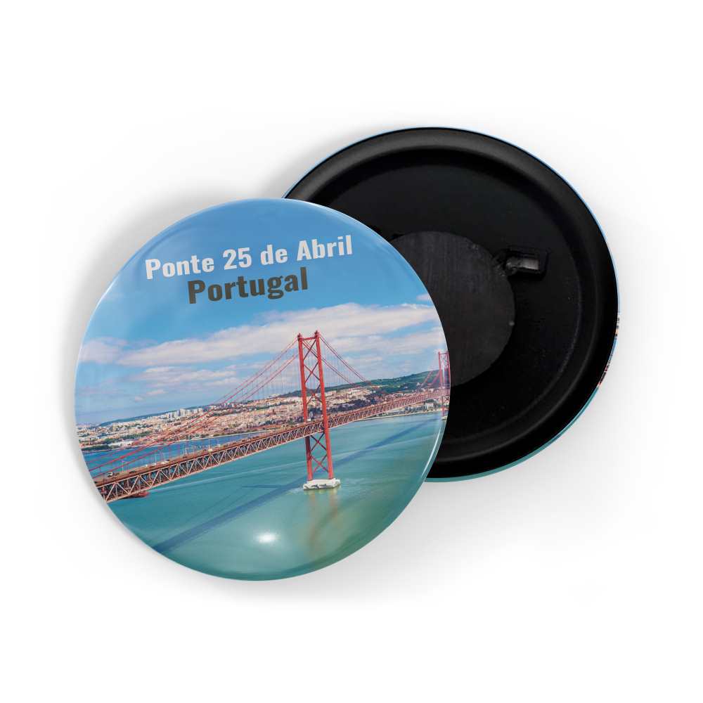 dhcrafts Fridge Magnet Multicolor Famous Tourist Place Ponte 25 De Abril Portugal Glossy Finish Design Pack of 1